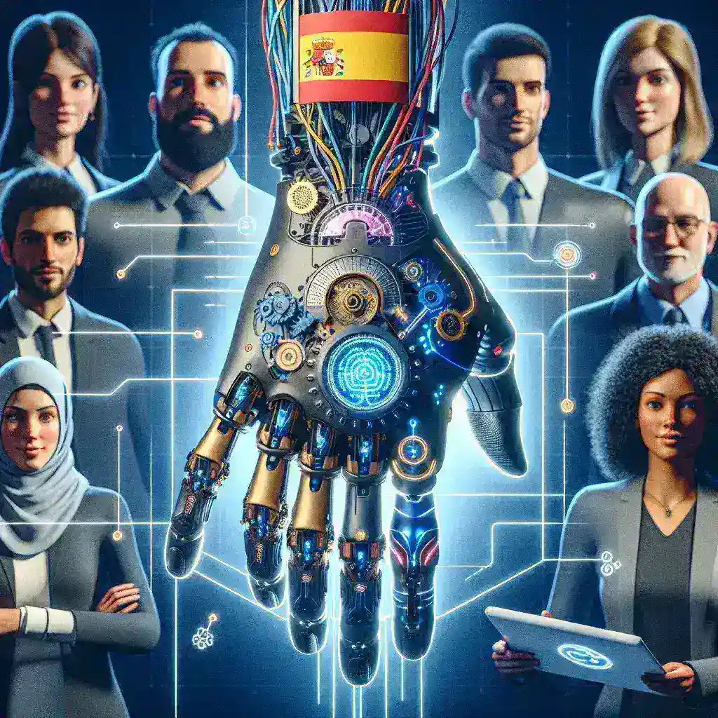 "Brazo biónico con control neuronal desarrollado por una startup española, mostrando tecnología avanzada y diseño innovador en una presentación moderna."