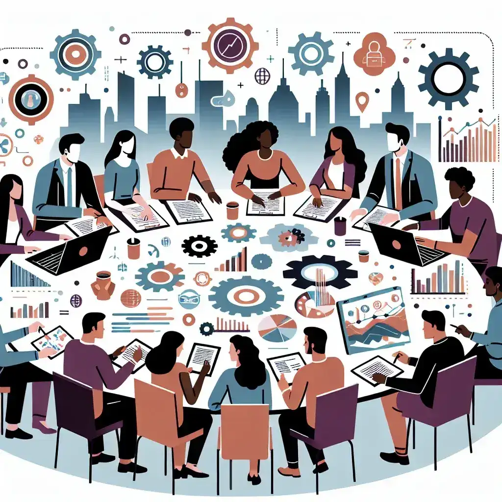 "Imagen mostrando la reunión del equipo de AESIA en España, coordinando la auditoría de algoritmos públicos para garantizar su transparencia y equidad."